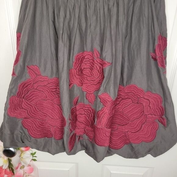 Tibi New York floral embroidered bubble skirt size 8 - Picture 3 of 9